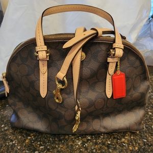 Coach Brown with black signature Cs